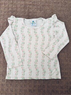 Eyelet & Ivy Girls White Holly Ruffle Long-Sleeve Top